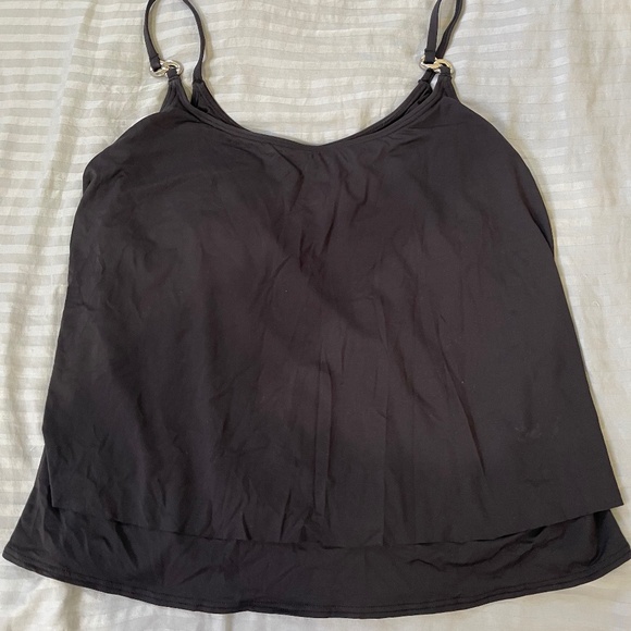 Michael Kors swim top with small chain detail in straps - Picture 1 of 7